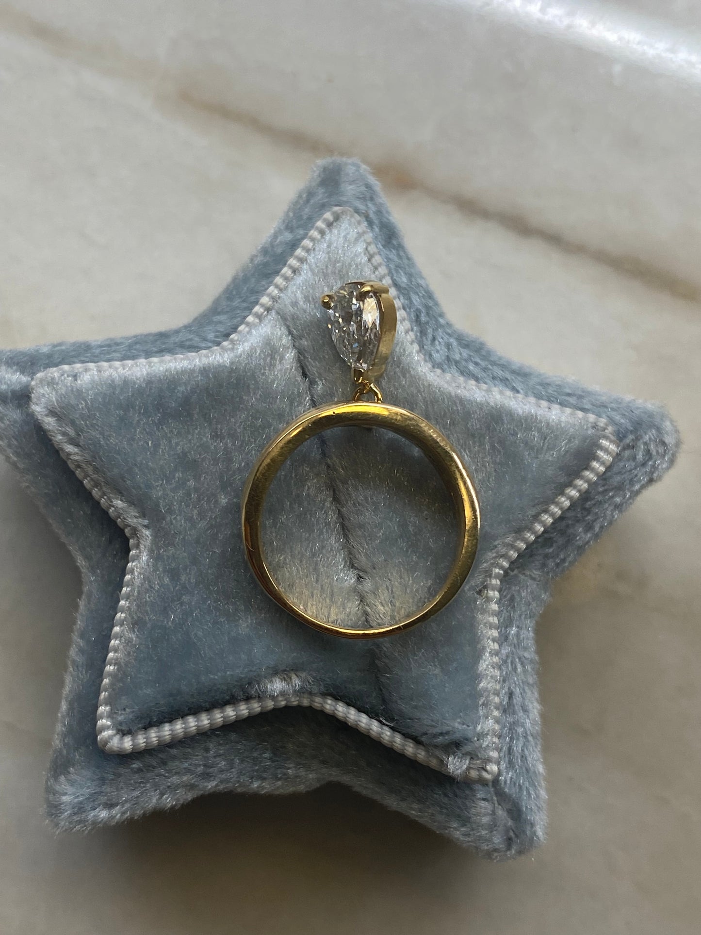 Baby : 14k dancing pear diamond pinky ring